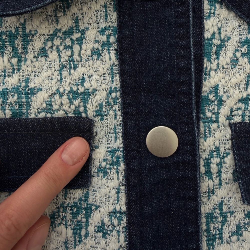 Ruby Rd. Petite Twill and denim details jacket. Vintage - Picture 11 of 11